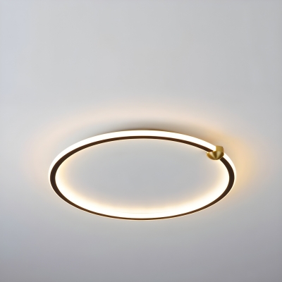 Contemporary Metal Round Shape Flush Mount Ceiling Light for Bedroom