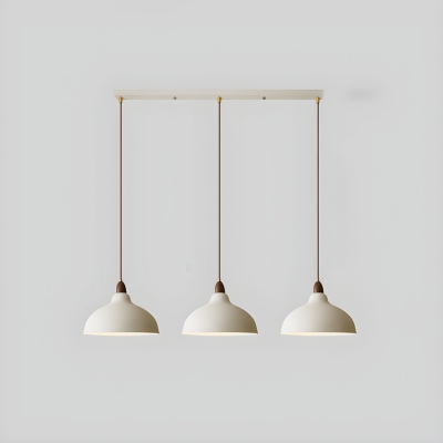 Contemporary Metal Adjustable Hanging Length Pendant Light with Iron Shade
