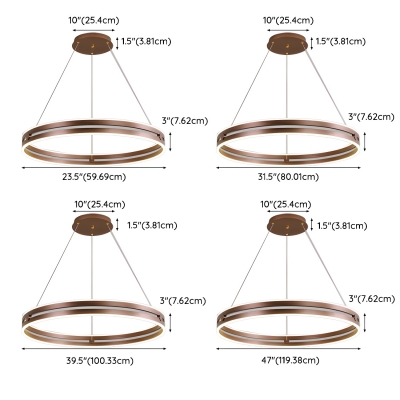 Modern Acrylic Lampshade Living Room Chandelier with Adjustable Hanging Length