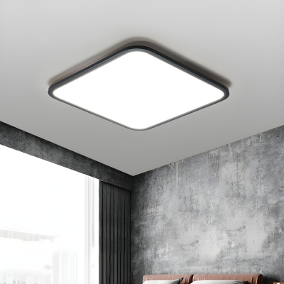 Contemporary Metal Square Shape Flush Mount Ceiling Light for Bedroom