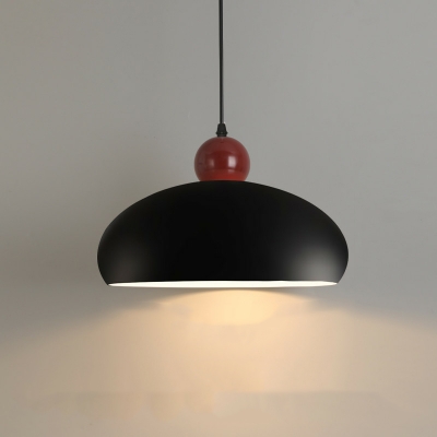 Modern Iron Shade Pendant Light with Adjustable Hanging Length for Dining Room