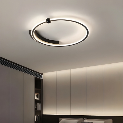 Modern 1-Light Flush Mount Ceiling Light with Led Light Source for Bedroom