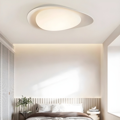 Modern Resin Flush Mount Ceiling Light with Led Light Source for Bedroom
