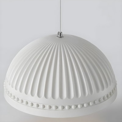 Contemporary 1-Light Dome Shape Pendant Light with Adjustable Hanging Length