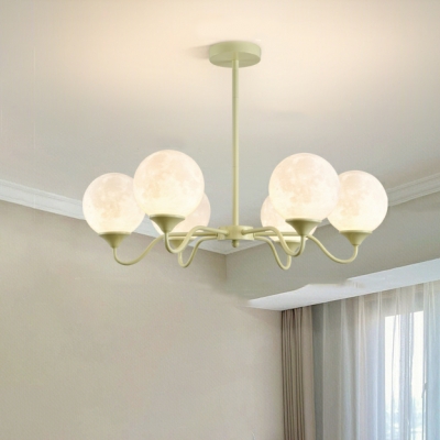 Contemporary Metal Chandelier with Adjustable Hanging Length