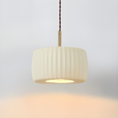 Contemporary 1-Light Resin Pendant Light with Adjustable Hanging Length for Bedroom