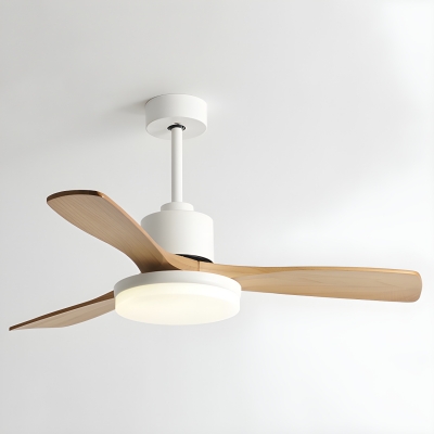 Contemporary Downrod Mount Ceiling Fan with Remote Control and Dimmable LED Light in a Modern Style