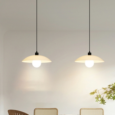 Modern Adjustable Hanging Length Pendant Light with Glass Shade