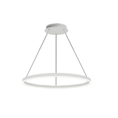 Contemporary LED Adjustable Hanging Length Chandelier with Acrylic Shade