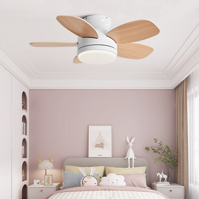 Childish Metal Ceiling Fan with Dimmable LED Light and Remote Control