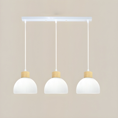 Modern Adjustable Hanging Length Living Room Pendant Light with Glass Shade