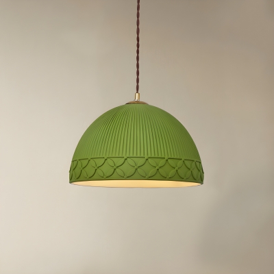 Modern Resin 1-Light Dome Shape Pendant Light with Adjustable Hanging Length