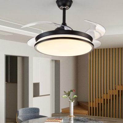 Stylish and Powerful Downrod Ceiling Fan with Remote Control and Warm/White/Neutral Dimming Light