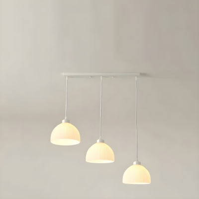 Contemporary Adjustable Hanging Length Pendant Light with Glass Shade