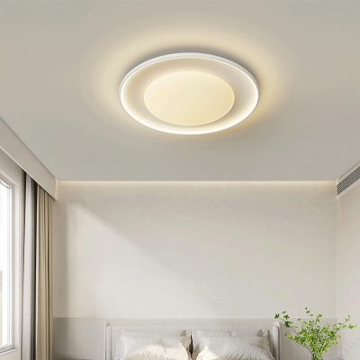 Contemporary Metal Flush Mount Ceiling Light Fixture for Bedroom & Living Room