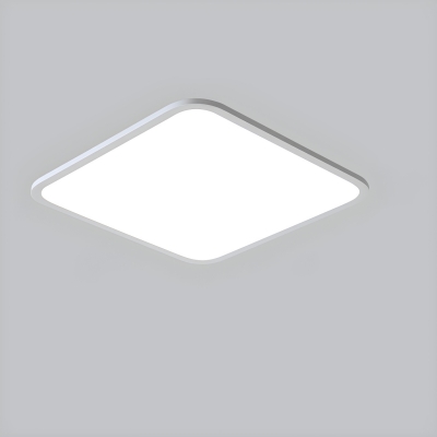 Contemporary Metal Square Shape Flush Mount Ceiling Light for Bedroom