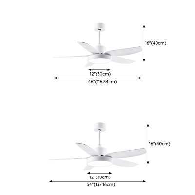 Elegant Modern Ceiling Fan with Integrated LED Light and Remote Control
