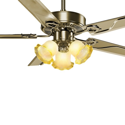 Elegant Remote-Controlled Modern Metal Ceiling Fan with 5 Blades