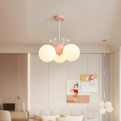 Modern 3-Light Metal Chandelier with Adjustable Hanging Length for Bedroom