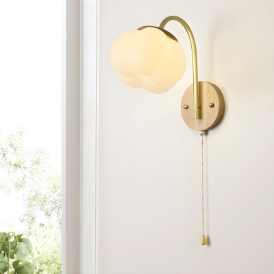 Contemporary Metal 1-Light Wall Light with Acrylic Lampshade