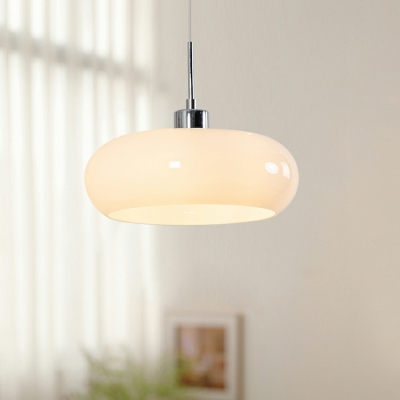 Modern Adjustable Hanging Length Pendant Light with Glass Lampshade for Living Room