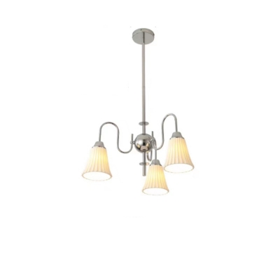 Modern Metal Multi-Light Chandelier with Ceramic Lampshade for Living Room