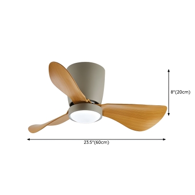 Remote Controlled Modern Metal Ceiling Fan with Dimmable Integrated LED