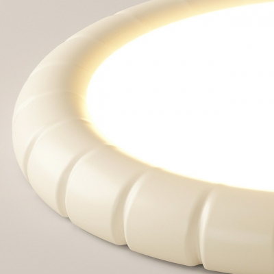 Scandinavian Round Shape Flush Mount Ceiling Light with Integrated Led