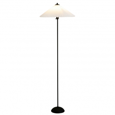 Modern Simple Metal Bedroom Floor Lamp with Pleated Lampshade