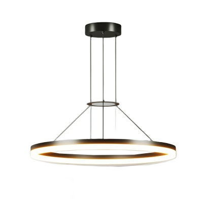 Contemporary Acrylic Lampshade Living Room Chandelier with Hanging Cord