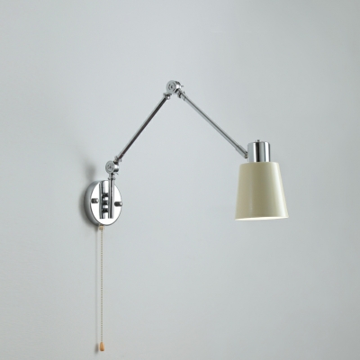Contemporary Simple Folding Retractable Iron Wall Light for Bedroom