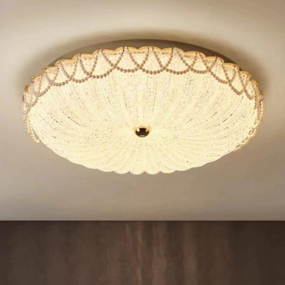 Modern Flush Mount Ceiling Light Fixture with Integrated Led for Living Room