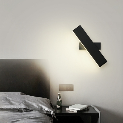 Modern Metal Living Room & Bedroom Wall Lamp with Integrated Led