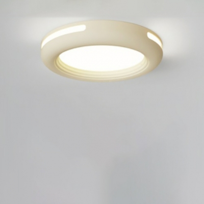 Modern Round Shape Flush Mount Ceiling Light with Resin Lampshade