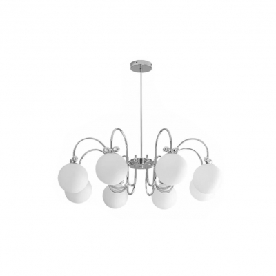 Modern Glass Shade Living Room Chandelier with Adjustable Hanging Length