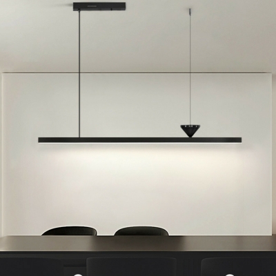 Modern Led Metal Island Light with Adjustable Hanging Length for Dining Room
