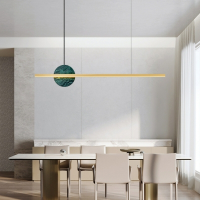 Modern Led Island Light with Adjustable Hanging Length for Dining Room