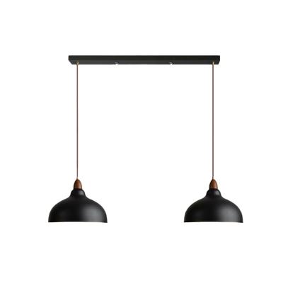 Modern Metal Adjustable Hanging Length Pendant Light with Iron Shade