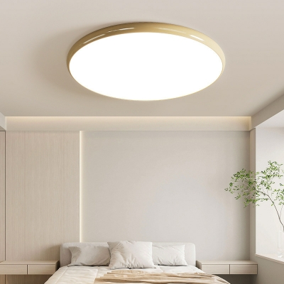 Modern Round Living Room Flush Mount Ceiling Light Fixture with Acrylic Shade