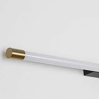 Modern Simple Metal Linear Vanity Light with Acrylic Lampshade