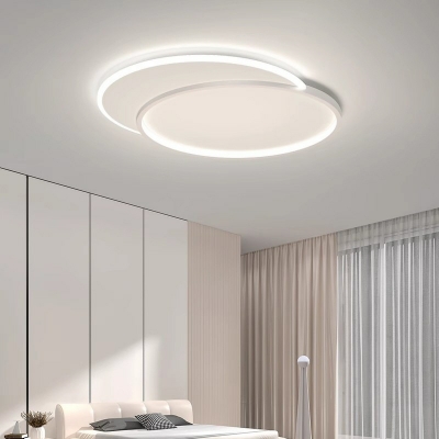 Contemporary Flushmount Ceiling Light Fixture with Acrylic Lampshade