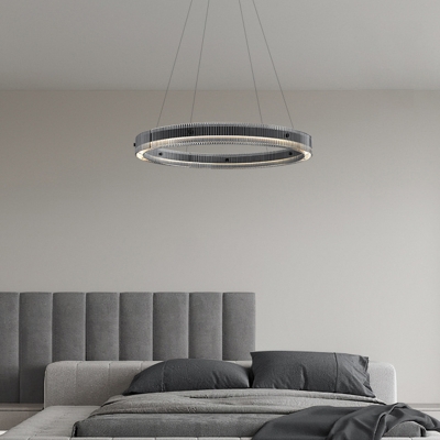 Contemporary Metal Chandelier with Adjustable Hanging Length for Living Room