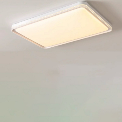 Modern Metal Flush Mount Ceiling Light with Integrated Led for Bedroom
