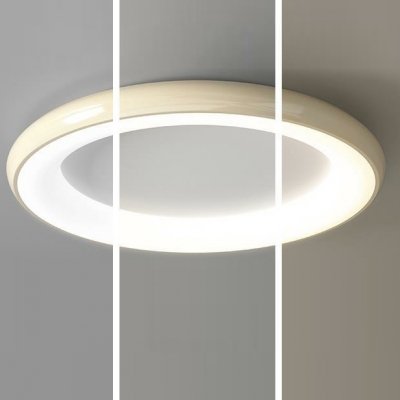 Modern Metal Round Shape Flush Mount Ceiling Light with Acrylic Lampshade