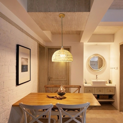 Scandinavian Bowl Dining Room Pendant Light with Adjustable Hanging Length