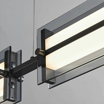 Modern Metal 3-Light Island Light with Adjustable Hanging Length for Living Room