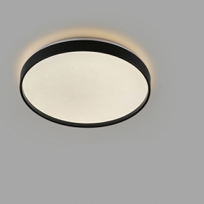 Modern Round Shape Metal Flush Mount Ceiling Light with Acrylic Lampshade