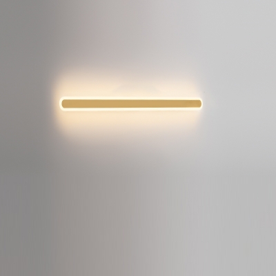 Contemporary Metal Linear Wall Sconce with Integrated Led for Living Room
