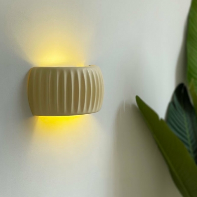 Modern Simple Wall Sconce with Resin Lampshade for Living Room