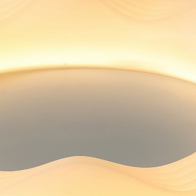 Modern Flush Mount Ceiling Light with Acrylic Lampshade & Integrated Led
